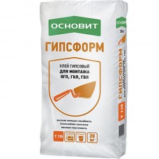 Клей Монтажный гипсовый ОСНОВИТ ГИПСФОРМ Т-115 ( 20 кг) предназначен для монтажа перегородок из пазогребневых плит, ремонта пазогребневых плит, крепления гипсовых элементов, для бескаркасного монтажа гипсокартонных и гипсоволокнистых листов (ГКЛ, ГВЛ). Ис